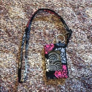 Vera Bradley Lighten Up ZIP ID Case w/ Lanyard